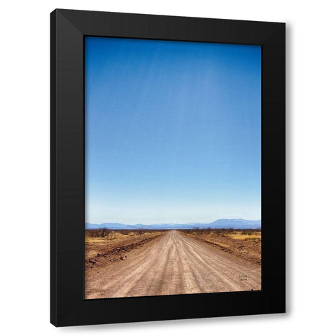 Follow Your Road Black Modern Wood Framed Art Print by Larson, Nathan