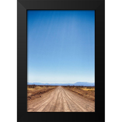 Follow Your Road Black Modern Wood Framed Art Print by Larson, Nathan