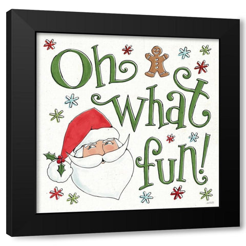 Holiday Whimsy VI Black Modern Wood Framed Art Print with Double Matting by Tavoletti, Anne