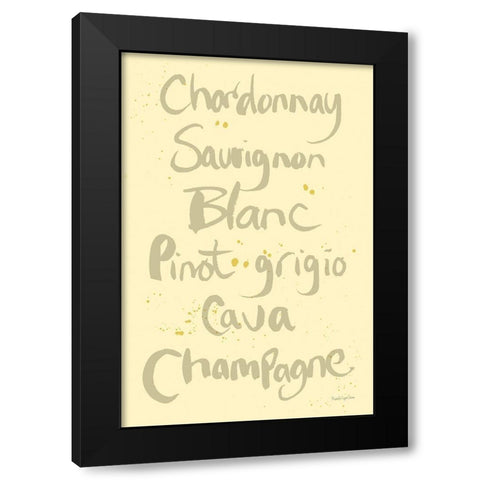 Pop the Cork Wine Words II Black Modern Wood Framed Art Print with Double Matting by Charro, Mercedes Lopez