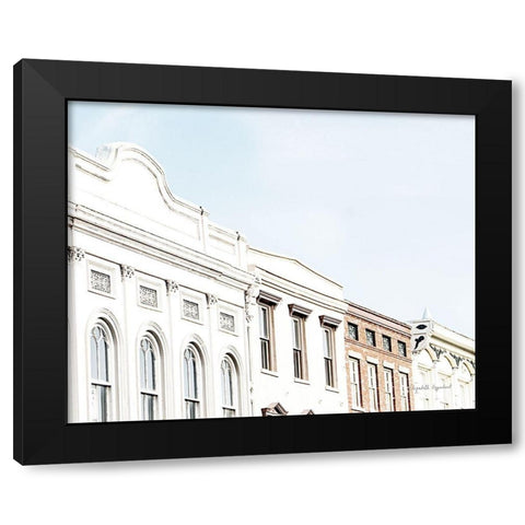 Row Houses Black Modern Wood Framed Art Print by Urquhart, Elizabeth