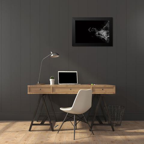 Smoke I Black Modern Wood Framed Art Print by Larson, Nathan