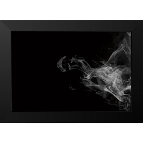 Smoke I Black Modern Wood Framed Art Print by Larson, Nathan