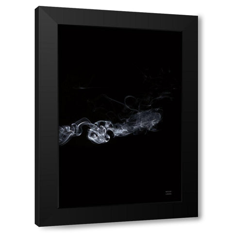 Smoke II Black Modern Wood Framed Art Print with Double Matting by Larson, Nathan