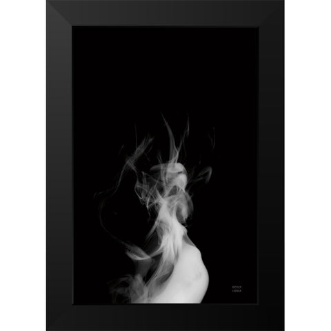 Smoke IV Black Modern Wood Framed Art Print by Larson, Nathan