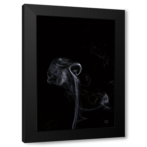 Smoke V Black Modern Wood Framed Art Print by Larson, Nathan