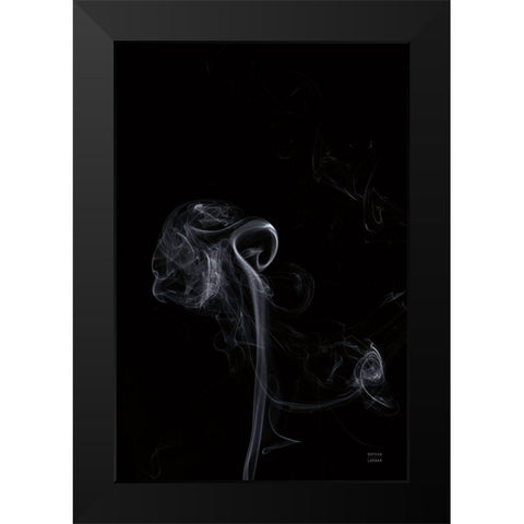 Smoke V Black Modern Wood Framed Art Print by Larson, Nathan