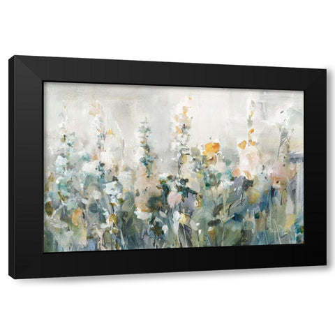 Rustic Garden Neutral Black Modern Wood Framed Art Print by Nai, Danhui