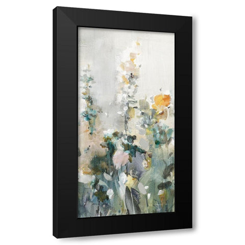 Rustic Garden Neutral V Black Modern Wood Framed Art Print with Double Matting by Nai, Danhui