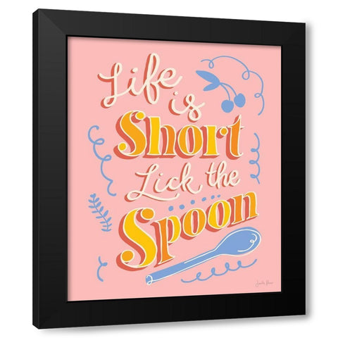 Life is Short I Black Modern Wood Framed Art Print with Double Matting by Penner, Janelle