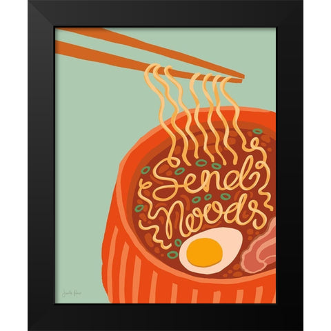 Send Noods I Black Modern Wood Framed Art Print by Penner, Janelle