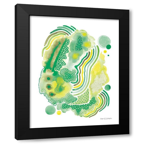 Organic II Black Modern Wood Framed Art Print with Double Matting by Gallagher, Megan