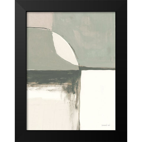 Overlay I Green Crop Black Modern Wood Framed Art Print by Nai, Danhui