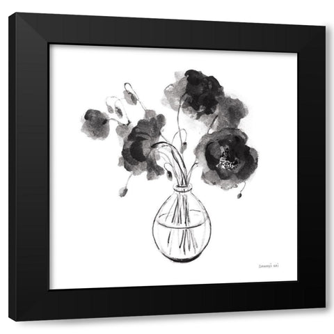 Garden Cuttings II Black Black Modern Wood Framed Art Print by Nai, Danhui