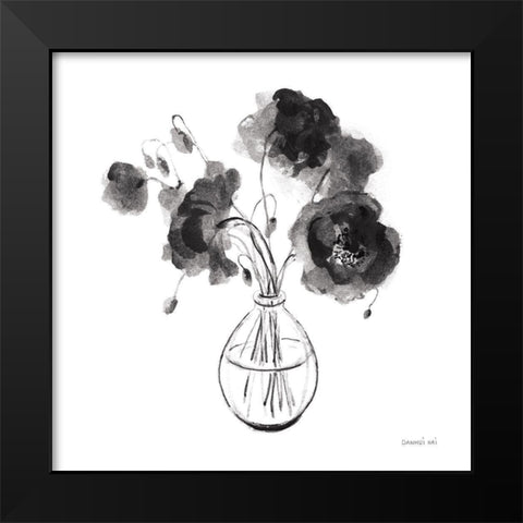 Garden Cuttings II Black Black Modern Wood Framed Art Print by Nai, Danhui