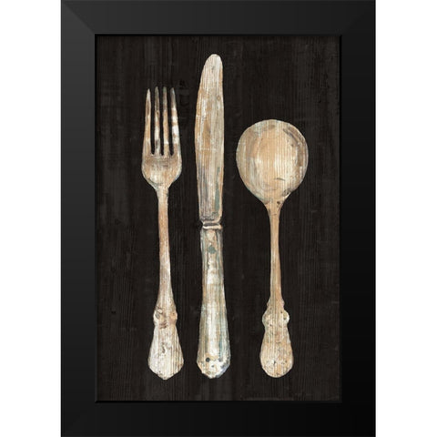 Setting the Table I Black Modern Wood Framed Art Print by Wild Apple Portfolio