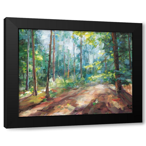 Woodland Reverie Black Modern Wood Framed Art Print with Double Matting by Nai, Danhui