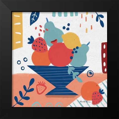 Fruit Still Life II Black Modern Wood Framed Art Print by Zaman, Farida