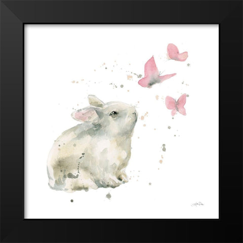 Dreaming Bunny I Black Modern Wood Framed Art Print by Pete, Katrina