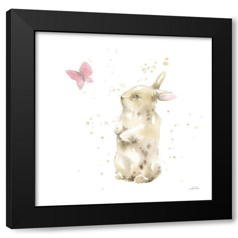Dreaming Bunny III Black Modern Wood Framed Art Print by Pete, Katrina
