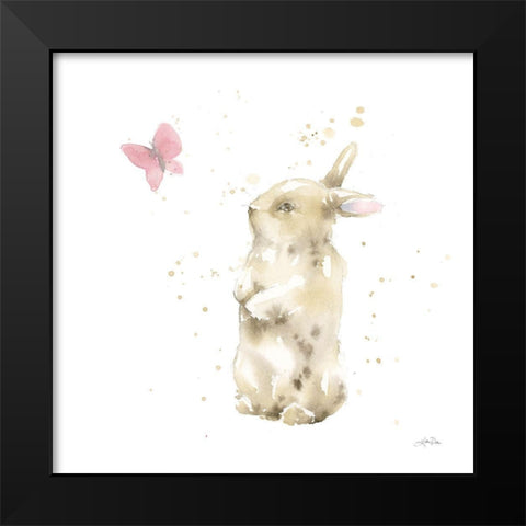 Dreaming Bunny III Black Modern Wood Framed Art Print by Pete, Katrina