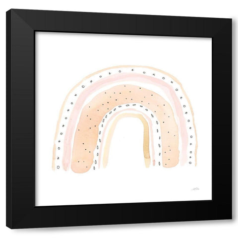 Rainbow Sweet Black Modern Wood Framed Art Print by Pete, Katrina