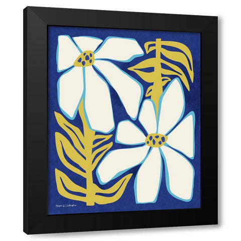 Flower Power I Black Modern Wood Framed Art Print by Gallagher, Megan