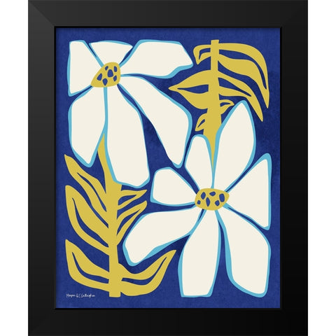 Flower Power I Black Modern Wood Framed Art Print by Gallagher, Megan
