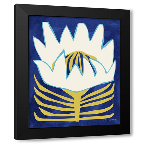 Flower Power II Black Modern Wood Framed Art Print by Gallagher, Megan