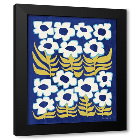 Flower Power III Black Modern Wood Framed Art Print with Double Matting by Gallagher, Megan