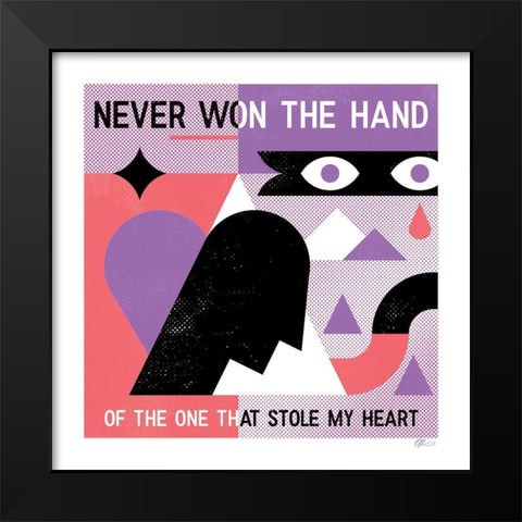 Won the Heart Black Modern Wood Framed Art Print by Paterson, Robert John