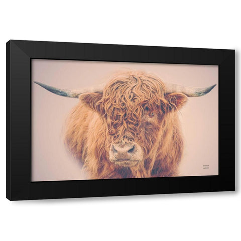 Highland in the Winter Fog Black Modern Wood Framed Art Print with Double Matting by Larson, Nathan