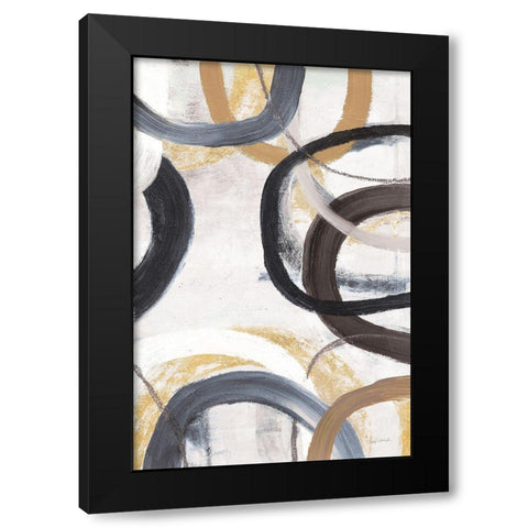 Dwell I Gold Neutral Crop Black Modern Wood Framed Art Print by Warrick, Cheryl