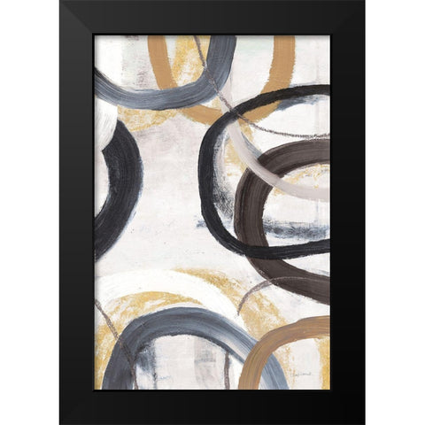 Dwell I Gold Neutral Crop Black Modern Wood Framed Art Print by Warrick, Cheryl