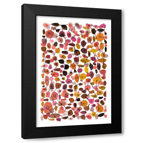 Mid Century III Plum Vertical Black Modern Wood Framed Art Print with Double Matting by Warrick, Cheryl