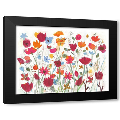 Sunday Stroll I Refresh Black Modern Wood Framed Art Print by Warrick, Cheryl