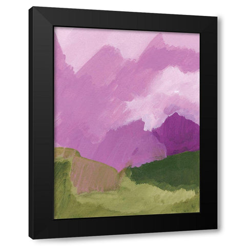 Elusive Black Modern Wood Framed Art Print by Mack, Lynn