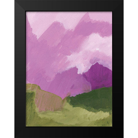 Elusive Black Modern Wood Framed Art Print by Mack, Lynn