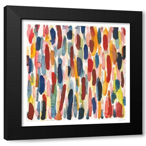 Colorful Patterns IX Black Modern Wood Framed Art Print by Warrick, Cheryl