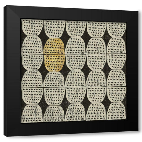 Kitchen Play Pattern II BWG Black Modern Wood Framed Art Print with Double Matting by Warrick, Cheryl