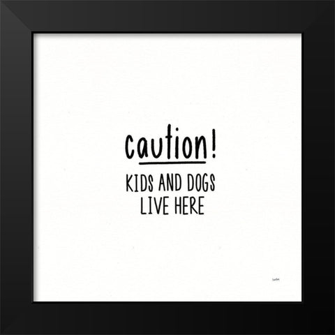 Beautiful Chaos VII Black Modern Wood Framed Art Print by York, Leah