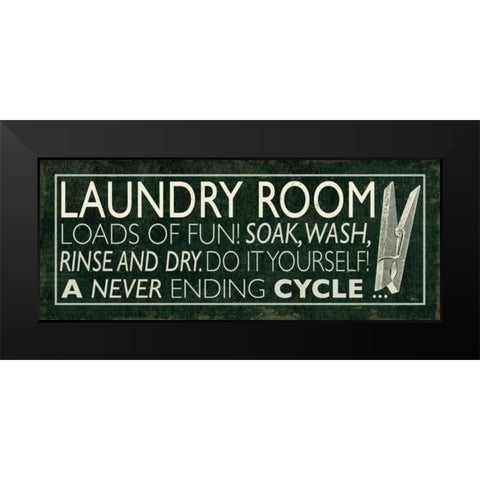 Laundry Room I Black Modern Wood Framed Art Print by Pela Studio