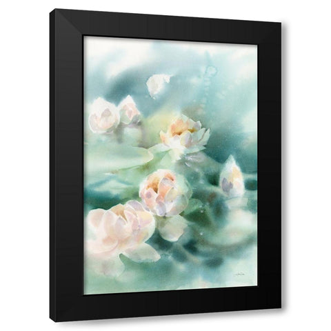 Water Lily II Black Modern Wood Framed Art Print by Pete, Katrina