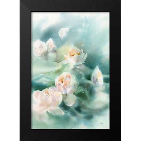 Water Lily II Black Modern Wood Framed Art Print by Pete, Katrina