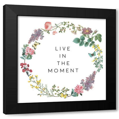 Victorian Garden Bright V Black Modern Wood Framed Art Print with Double Matting by Wild Apple Portfolio