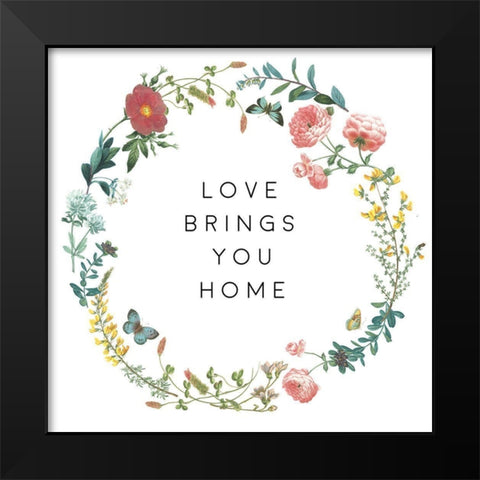 Victorian Garden Bright VI Black Modern Wood Framed Art Print by Wild Apple Portfolio