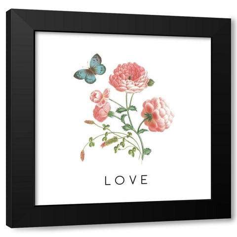 Victorian Garden Bright VII Black Modern Wood Framed Art Print with Double Matting by Wild Apple Portfolio