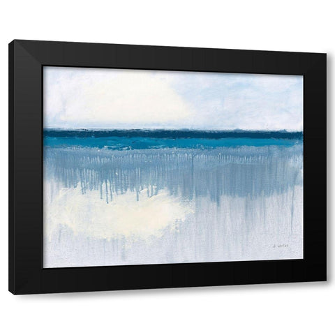 Seascape II Black Modern Wood Framed Art Print with Double Matting by Wiens, James