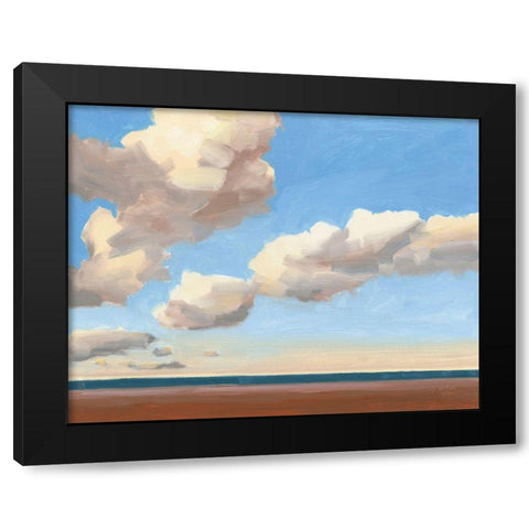 Seascape III Black Modern Wood Framed Art Print with Double Matting by Wiens, James