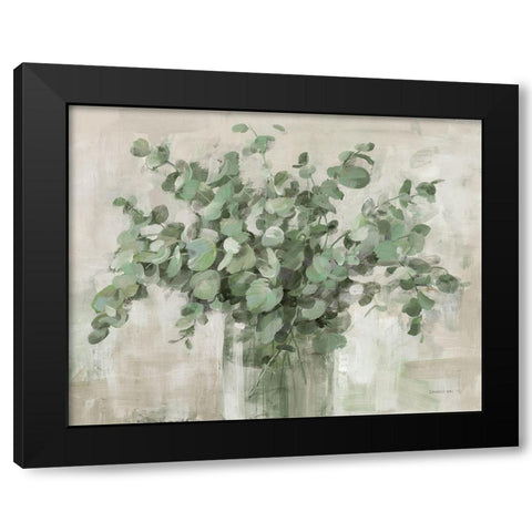 Scented Eucalyptus Neutral Black Modern Wood Framed Art Print by Nai, Danhui